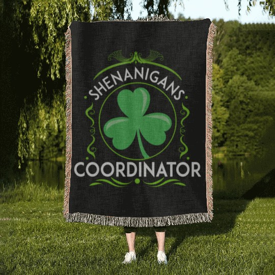 Shenanigans Coordinator Teachers St Patric Day Woven Blankets