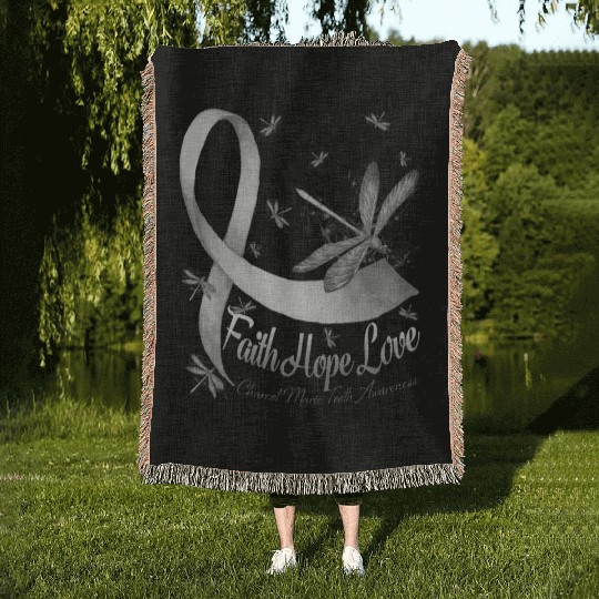 Faith Hope Love Charcot Marie Tooth Awareness Woven Blankets