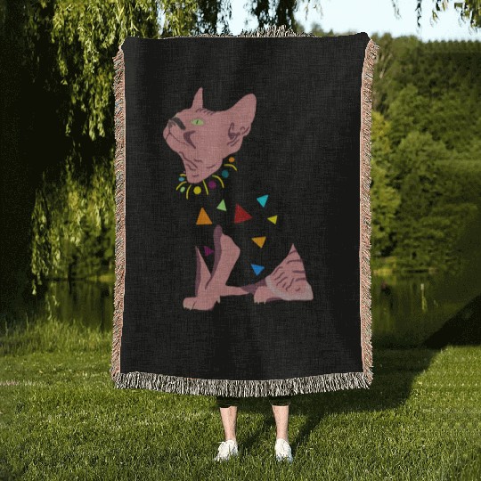pink cute cat meowed funny meowdy cowboy for you Woven Blankets
