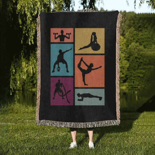 Fitness Exercise Workout Gym Woven Blankets