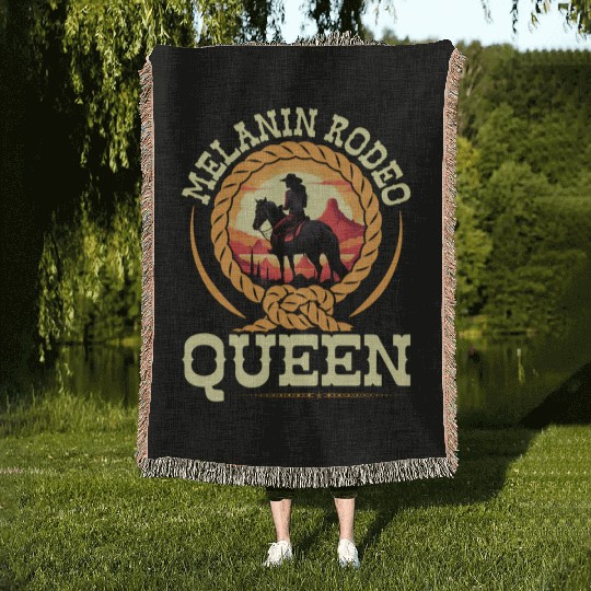 Melanin Rodeo Queen Cory African-American Woven Blankets