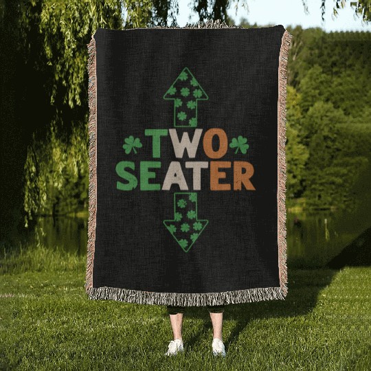 St Patric Day Two Seater St Patric Day Woven Blankets
