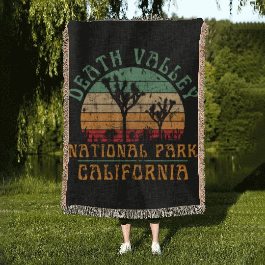 Death Valley California Nature Hiking Outdoors Woven Blankets