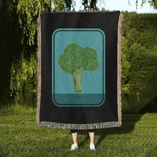 I love broccoli Woven Blankets