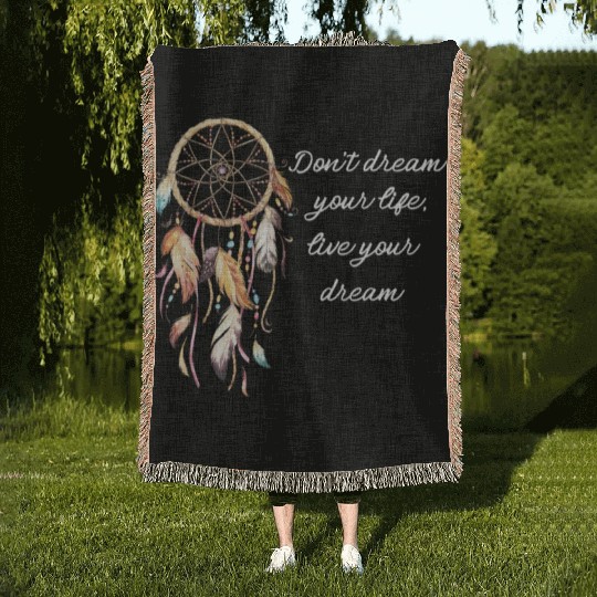 Dream Catcher Folk Woven Blankets Native American Live