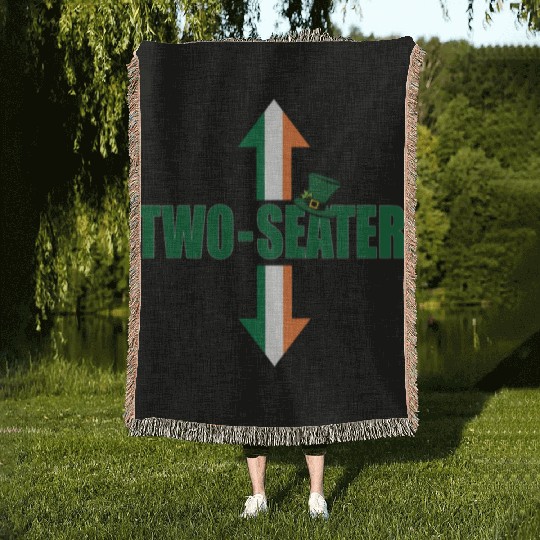 Irish Flag Two Seater Party-Trashy Humor Woven Blankets