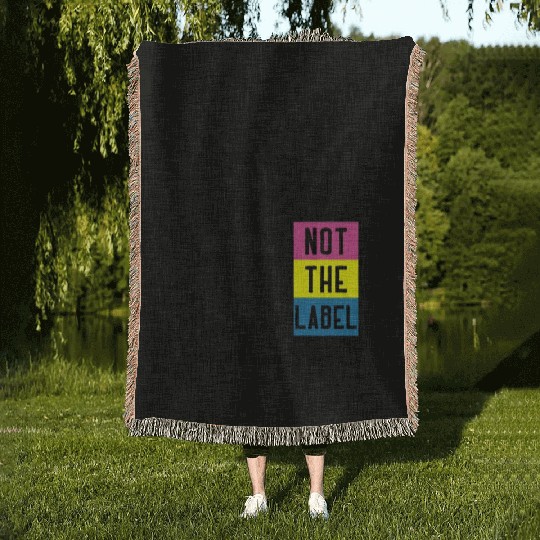 Rainbow I Like The Wine Not The Label LGBTQ Pride Woven Blankets