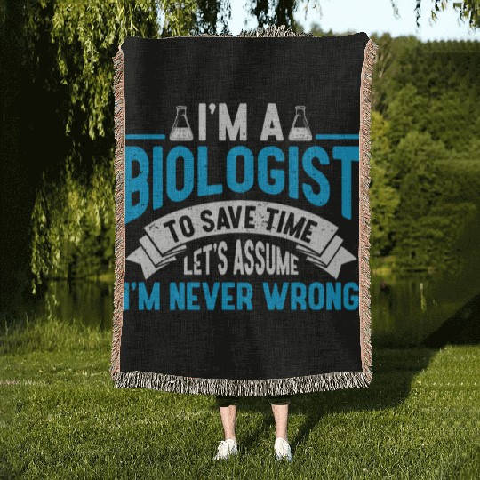 Biology Gift Biologist Woven Blankets