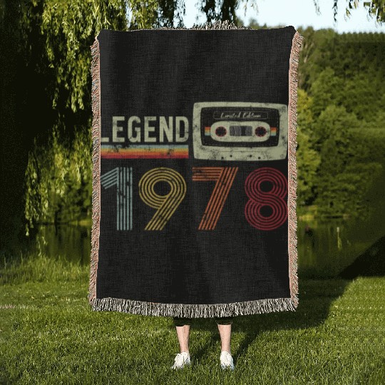 1978 Geburtstag Vintage Cassette Woven Blankets