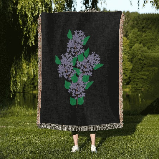 Lilac Flower T ShirtLilac Woven Blankets by Alekvik