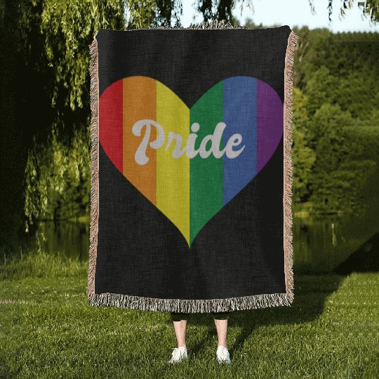 pride month Woven Blankets