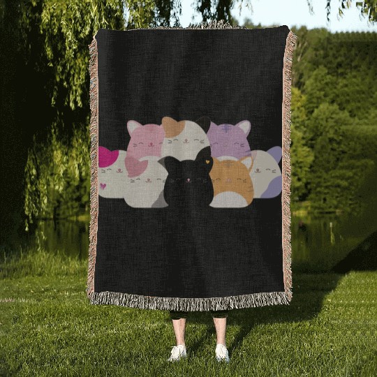 Squishmallow Cat Squad Woven Blankets