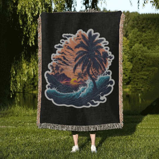 Sun, Beach and Wanderlust: Traveling Lover Woven Blankets