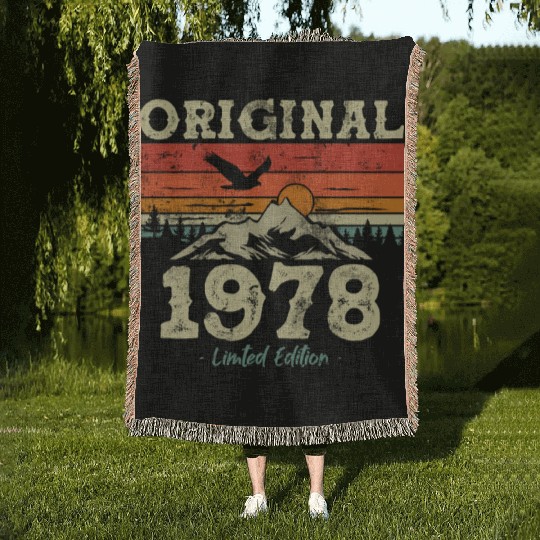 Vintage and Retro 1978 Birthday Gift Woven Blankets
