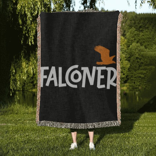 Falconry Bird Falcon Hunting Falconer Woven Blankets