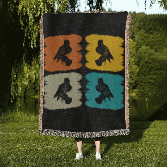 Falconry Bird Falcon Hunting Falconer Woven Blankets