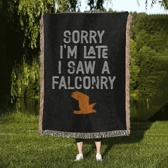 Falconry Bird Falcon Hunting Falconer Woven Blankets
