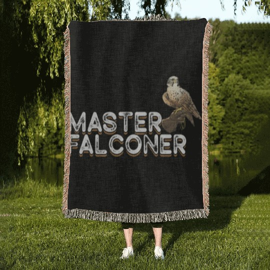 Falconry Bird Falcon Hunting Falconer Woven Blankets