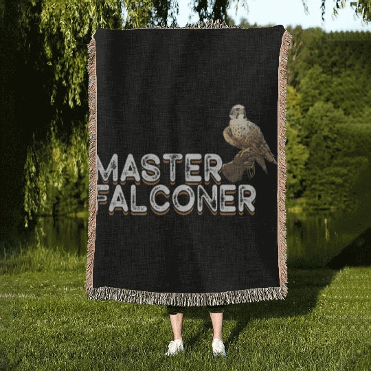 Falconry Bird Falcon Hunting Falconer Woven Blankets