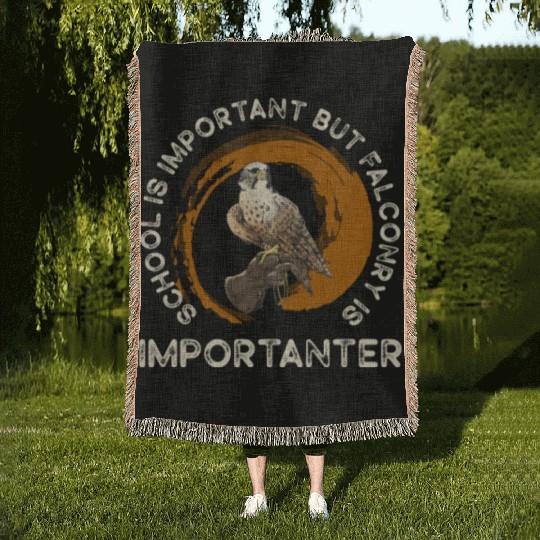 Falconry Bird Falcon Hunting Falconer Woven Blankets