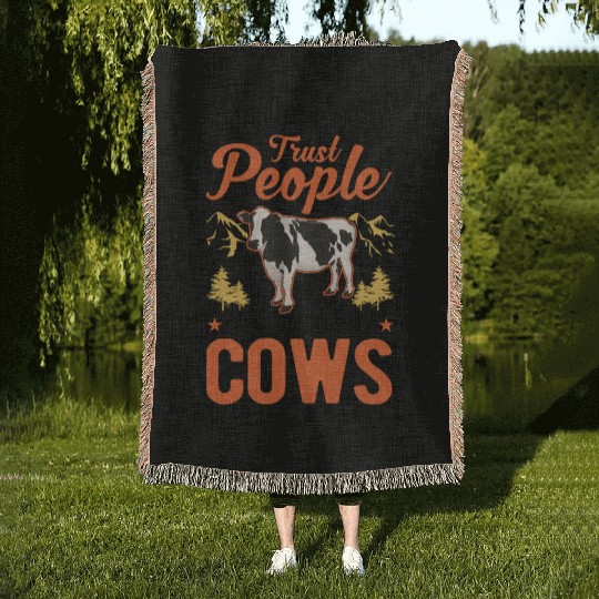 Cow Gift Farmer Cattle Breeder Cows Woven Blankets