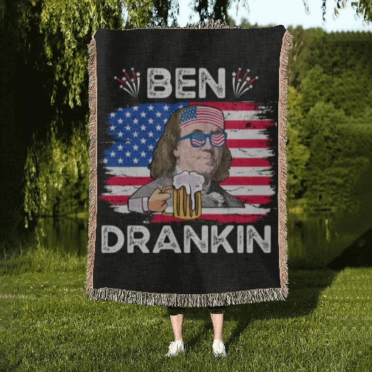 Ben Drankin US President Independence Day Woven Blankets