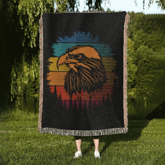 Falconry Bird Falcon Hunting Falconer Woven Blankets