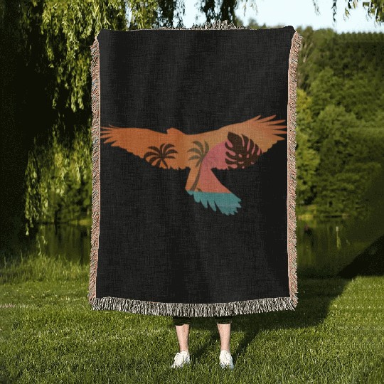 Falconry Bird Falcon Hunting Falconer Woven Blankets