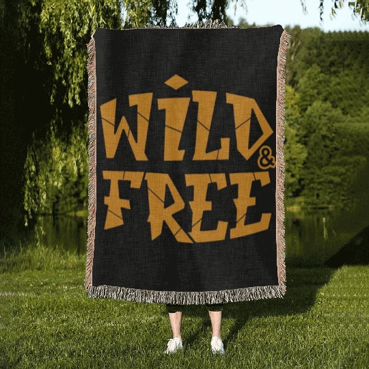 Wild and Free breath of nature Woven Blankets