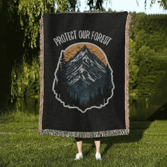 Natur Wildlife Outdoor Forest Camping Hiking Woven Blankets