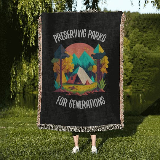 Natur Wildlife Outdoor Forest Camping Hiking Woven Blankets