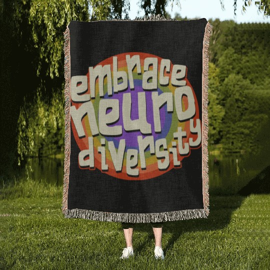 Embrace Neurodiversity Neurodiversity Awareness Woven Blankets