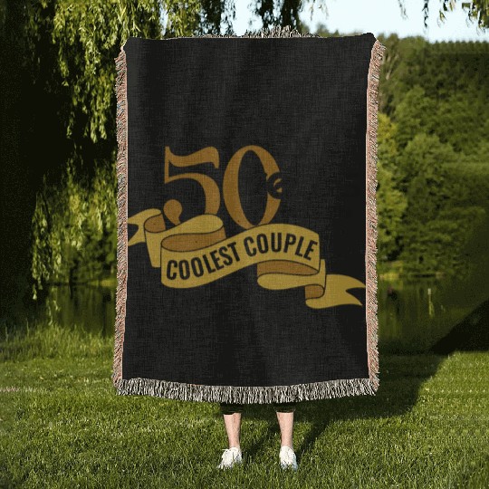 50th Wedding Anniversary Husband Wife Marriage Woven Blankets