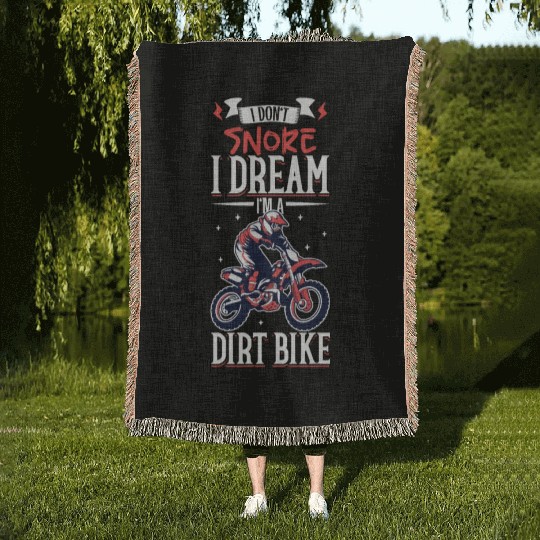 Dirt Bike Dirt Bike Riding Motocross Dirt Biking Woven Blankets