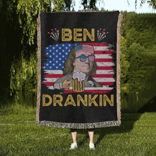 Ben Drankin US President Independence Day Woven Blankets