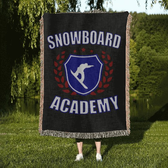 Snowboard Academy Woven Blankets