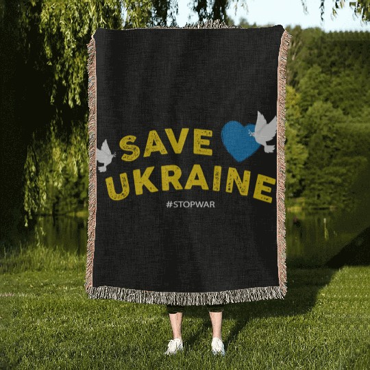 Save Ukraine Woven Blankets