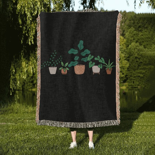 Plant Mom Woven Blankets