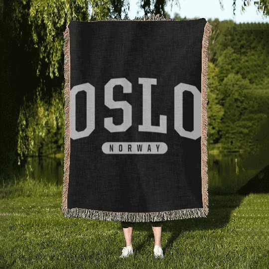 College Style Oslo Norway Woven Blankets
