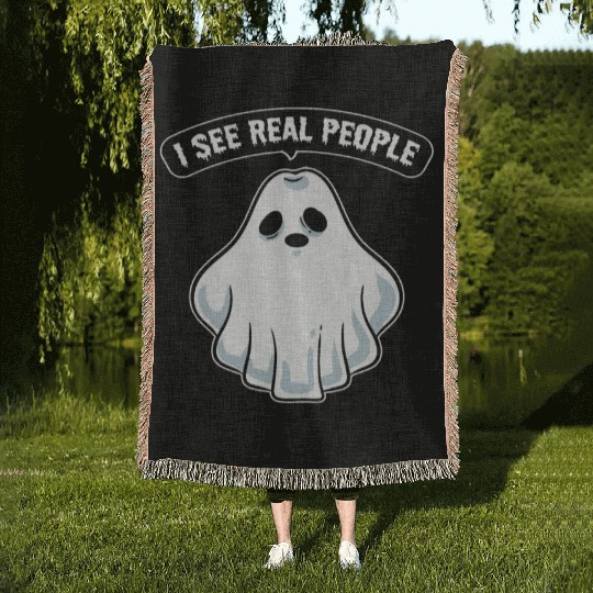 Funny Ghost Hunting Parapsychology Woven Blankets