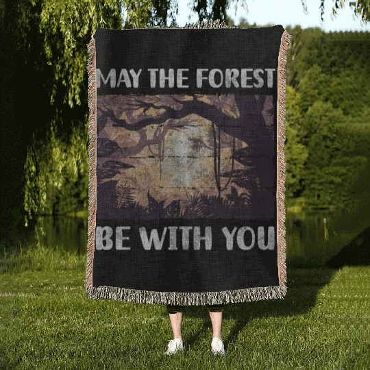 Forest Forests Wilderness Forester Woven Blankets