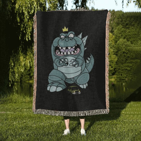 Funny Animal Face Woven Blankets