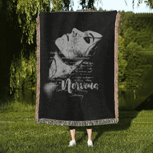 Y2k Aesthetic Grunge - Nervous Woven Blankets
