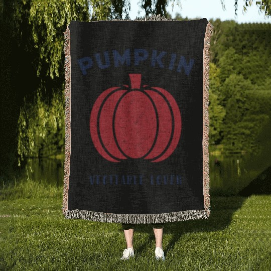 Pumpkin Vegetable Lover funny Woven Blankets