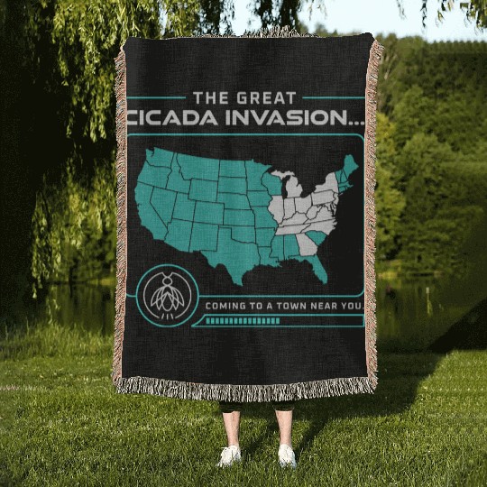 Cicada Invasion Coming To These States In Us Map Woven Blankets