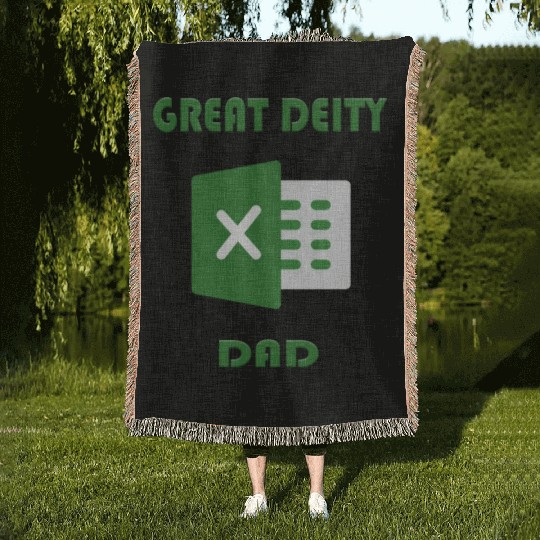 Great deity excel dad Woven Blankets