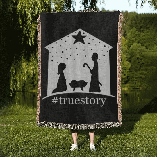 Truestory Birth Jesus True Bible Story Bethlehem Woven Blankets