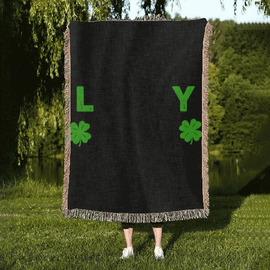 Saint Patrick Lucky You travel nostalgia Woven Blankets