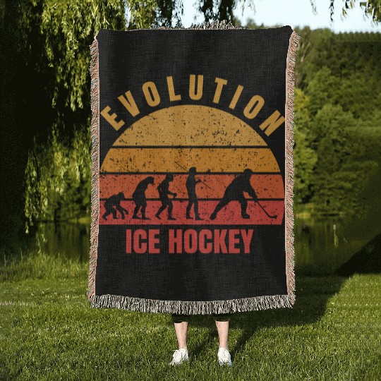 Evolution ice hockey Woven Blankets