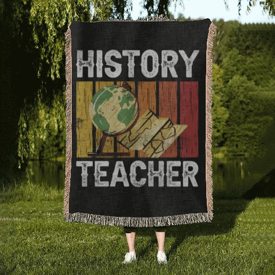 History Teacher Job Historian Historic Woven Blankets